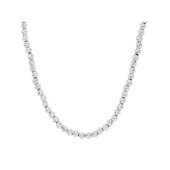 Finejewelers 14 Kt White Gold 18 Inch 1.4mm Bright Cut Alternate Mariner Chain with Spring Ring Clasp Finejewelers 14 Kt White Gold 18 Inch 1.4mm Bright Cut Alternate Mariner Chain with Spring Ring Clasp